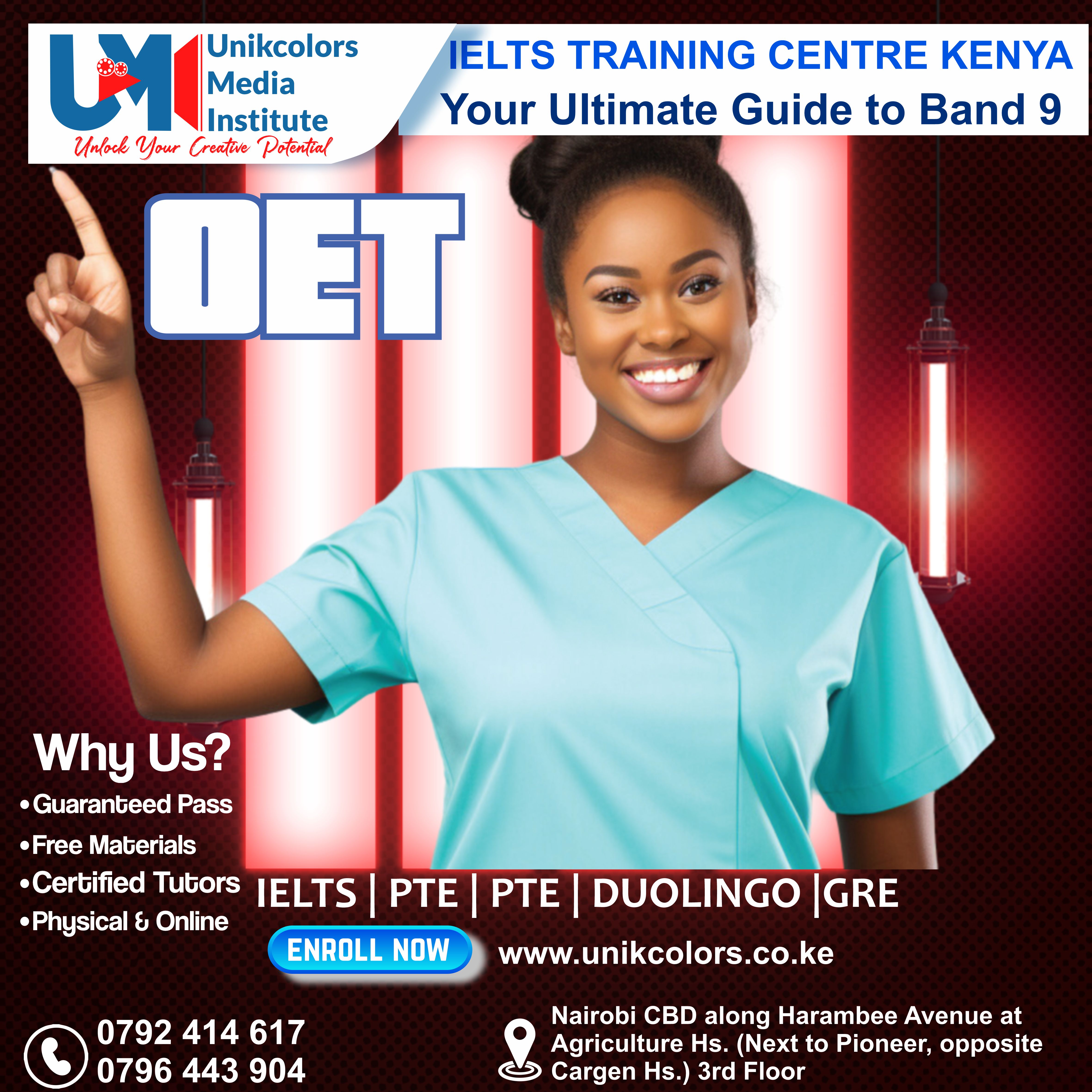 IELTS TRAINING CENTRE KENYA - IELTS PREPARATION | OET | TOEFL | PTE | GRE | DUOLINGO